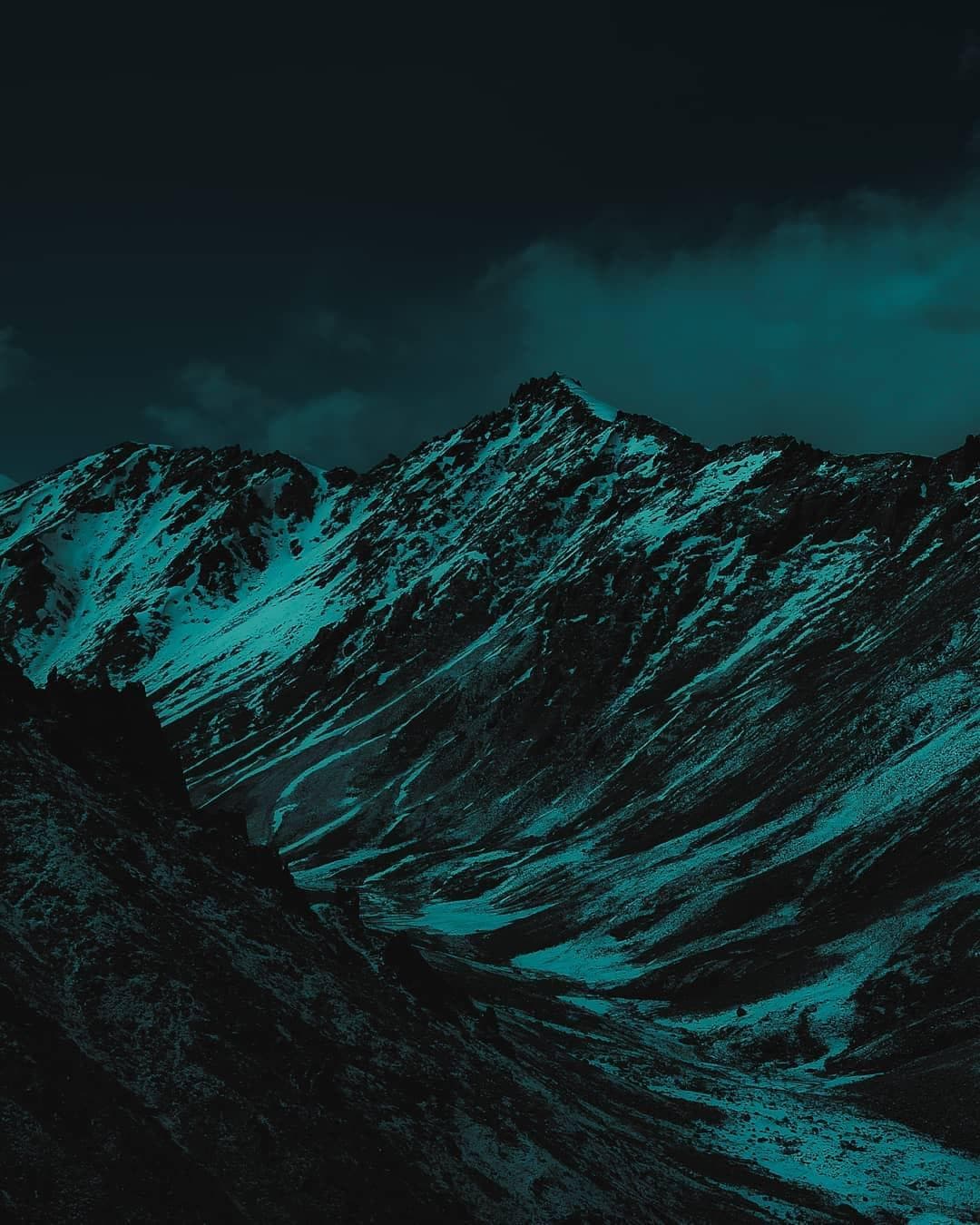 Window with rain drops at night - close up